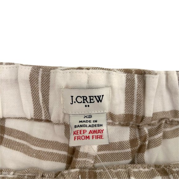 J Crew Printed Flannel Pajama Pant in Ivory Camel XS - Picture 4 of 4